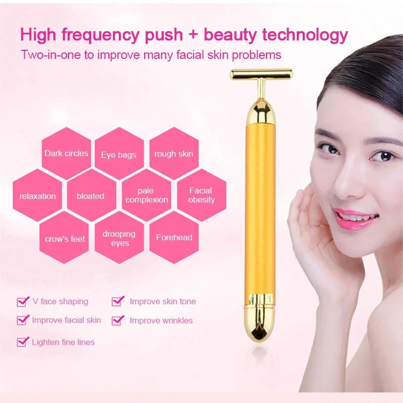4Pcs 24K Gold Face-lifting Tools
