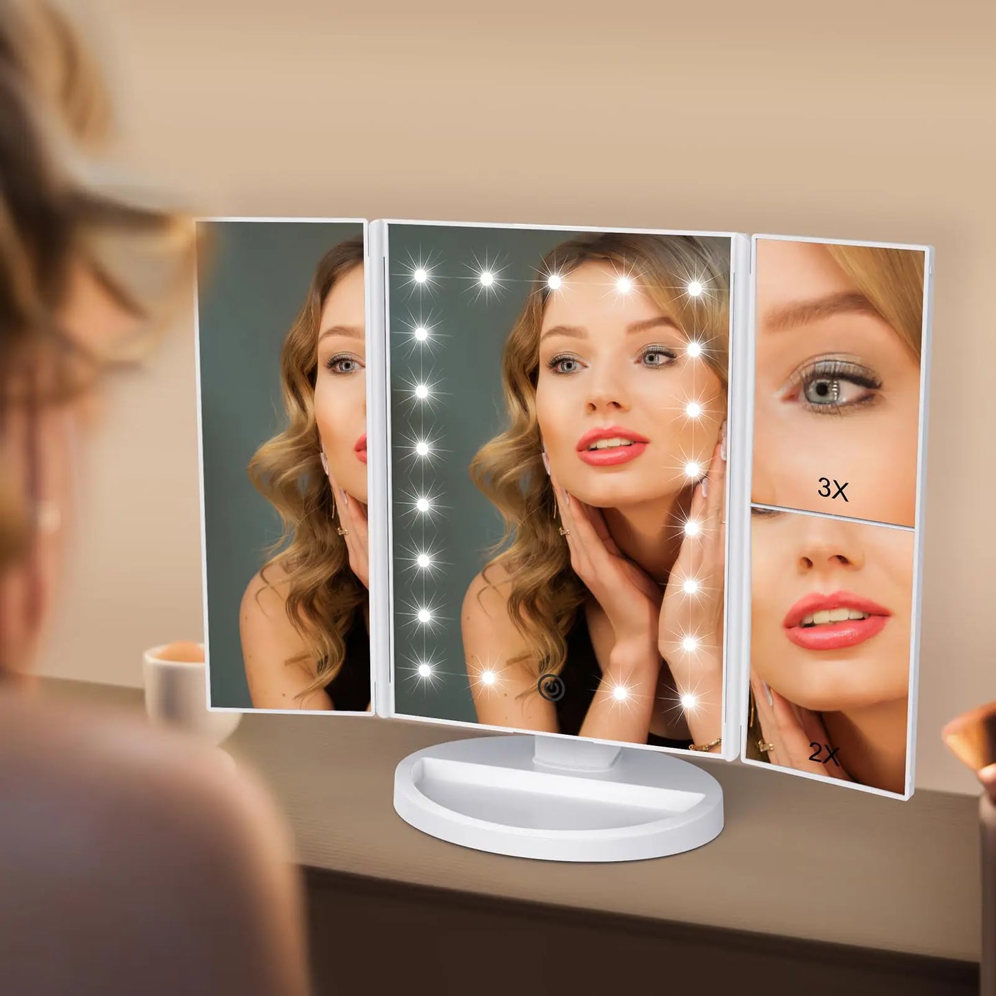 LED Touch Screen Makeup Mirror