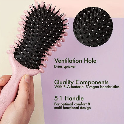 Curly Hair Brush with Black Bristles