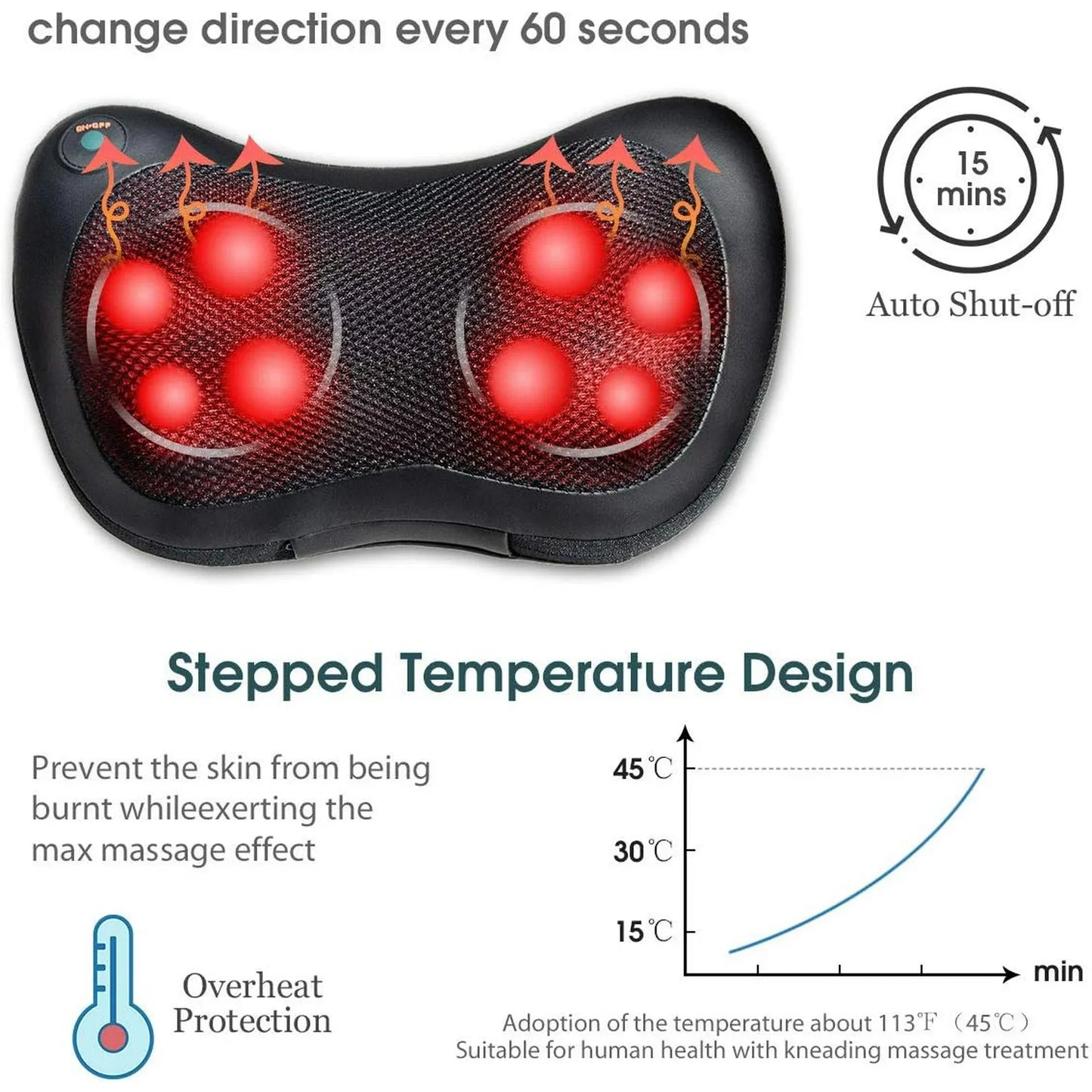Electric Back Massager Pillow