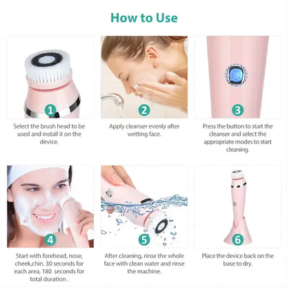 4 in 1 Electric Facial Cleansing Brush