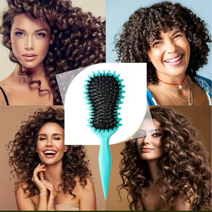Curly Hair Brush with Black Bristles