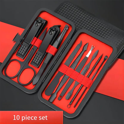 Portable Black Nail Clippers Kit