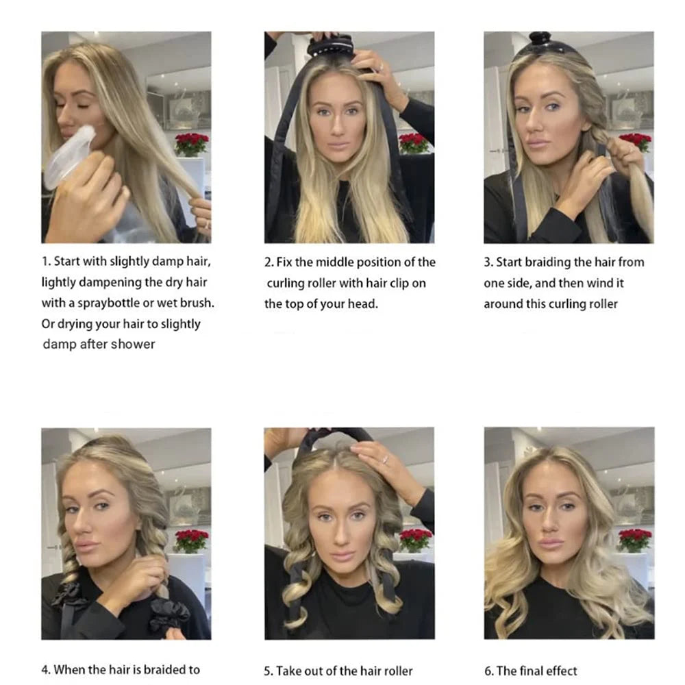 Hair Curling Rod Headband