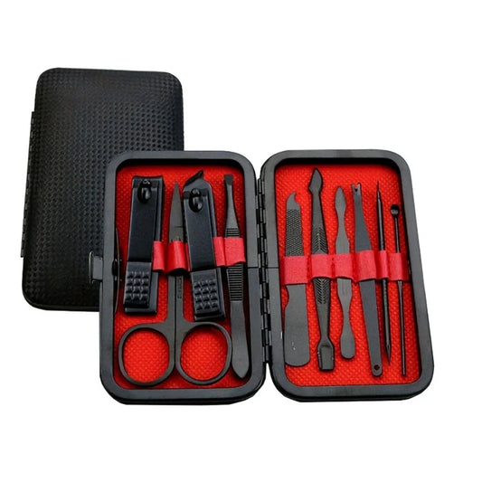 Portable Black Nail Clippers Kit