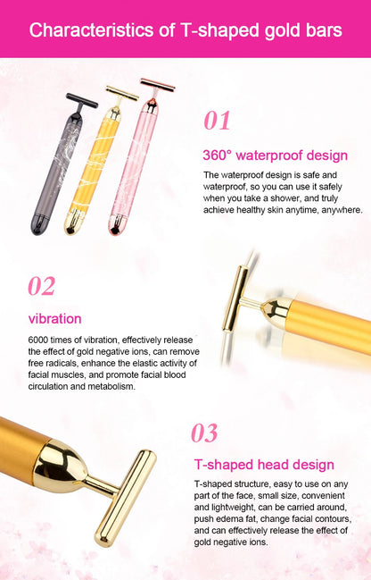 4Pcs 24K Gold Face-lifting Tools