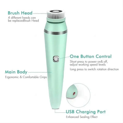 4 in 1 Electric Facial Cleansing Brush